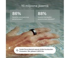 Išmanusis žiedas Oura Ring 4 | 9 dydžio, tamsiai pilkos spalvos