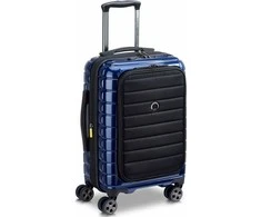 Kelioninis Delsey Shadow 5.0 išplečiamas verslo klasės lagaminas, 55 cm, mėlynas/juodas