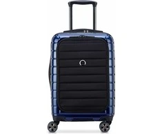 Kelioninis Delsey Shadow 5.0 išplečiamas verslo klasės lagaminas, 55 cm, mėlynas/juodas