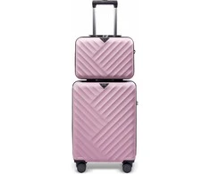 Kelioninis Feru Malibu 55 cm -matkalaukku ja pikkulaukku, liila