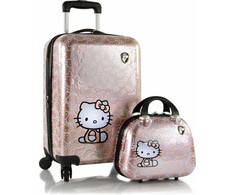 Kelioninis Heys Hello Kitty -lasten matkalaukkusetti, ruusukulta