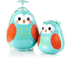 Kelioninis Heys Travel Tots -lasten matkalaukku &amp; reppu -setti, pöllö