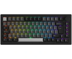 Klaviatūra Akkogear 5075B Plus-S Juodas &amp; Sidabrinis V3 Lavender RGB pelinäppäimistö