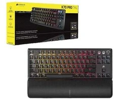 Klaviatūra Corsair Microsystems Corsair K70 PRO TKL, Tenkeyless (80 - 87%), su laidu, USB, Magnetic-mechaninė key switch, RGB LED, Juodas