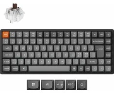 Klaviatūra Keychron K2 Max, su laidu &amp; Wireless, USB + RF belaidė + Bluetooth, Mechaninė, QWERTY, RGB LED, Juodas, Pilkas