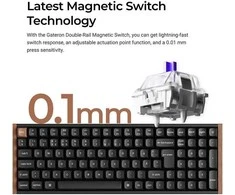 Klaviatūra Keychron K4 HE SE langaton näppäimistö, Violetinė Magnetic kytkimet, valkoinen