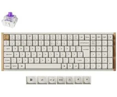 Klaviatūra Keychron K4 HE SE langaton näppäimistö, Violetinė Magnetic kytkimet, valkoinen