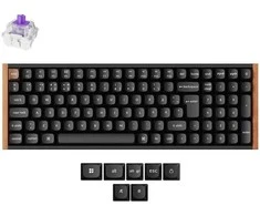 Klaviatūra Keychron K4 HE SE langaton näppäimistö, Violetinė Magnetic kytkimet, musta