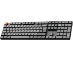 Klaviatūra Keychron K5 Max, Full-size (100%), su laidu &amp; Wireless, USB + RF belaidė + Bluetooth, Mechaninė, RGB LED, Juodas, Pilkas