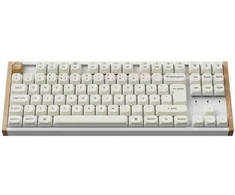 Klaviatūra Keychron K8 HE SE 80 % pelinäppäimistö, valkoinen/puu