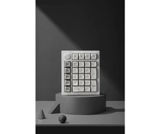 Klaviatūra Keychron Q0 MAX Numpad Ivory Baltas &amp; Pilkas