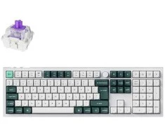 Klaviatūra Keychron Q6 HE 100% rankenėlės belaidis trijų režimų QMK Gateron 2.0 magnetinis jungiklis Shell Baltas