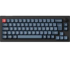 Klaviatūra Keychron V2 MAX 65% rankenėlės belaidis trijų režimų QMK/VIA Gateron Jupiter rudas jungiklis anglies juodumo