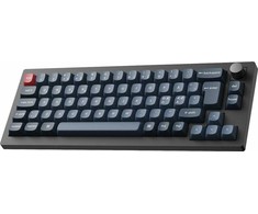 Klaviatūra Keychron V2 MAX 65% rankenėlės belaidis trijų režimų QMK/VIA Gateron Jupiter rudas jungiklis anglies juodumo