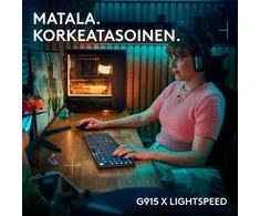 Logitech – G915 X LIGHTSPEED žemo profilio belaidė žaidimų klaviatūra