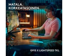 Logitech – G915 X LIGHTSPEED TKL žemo profilio belaidė žaidimų klaviatūra
