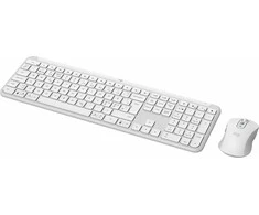 „Logitech Signature Slim“ belaidė klaviatūra ir pelė, MK950, šviesiai balta, NORDIC