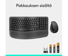 Logitech Wave &amp; Lift Combo belaidės klaviatūros ir pelės rinkinys | 920-013633