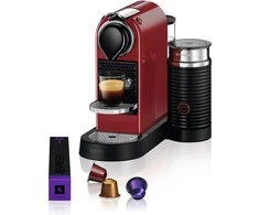 Kavos aparatas Krups XN7615 Nespresso Citiz&amp;Milk kavos kapsulių aparatas, raudonas