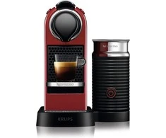 Kavos aparatas Krups XN7615 Nespresso Citiz&amp;Milk kavos kapsulių aparatas, raudonas