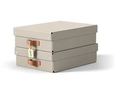 Leitz Leitz Puro Storage Box with lid, medium low, 8L, 100% recycled card, pack of 2, Pilkas, Cardboard, 8 L, 270 mm, 370 mm, 100 mm