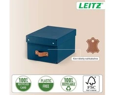 Leitz Pura dėžutė daiktams susidėti su dangteliu, maža, 7 l, 2 vnt., tamsiai mėlyna (61470068)
