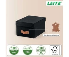 Leitz Puro laikymo dėžutė su dangteliu, maža, 7 l, 2 vnt., juoda (61470095)