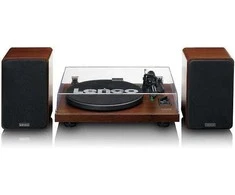 Lenco LS-600WA patefonas (graikinis riešutas) + kolonėlės HiFi komplektas