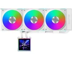 Lian Li HydroShift II LCD-S 360CL AiO Vanduo Cooling, RGB, LCD Ekranas – 360mm, baltas