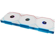 Lian Li UNI FAN TL Wireless LCD korpuso ventiliatorius, ARGB, PWM, 3er-Pack su valdikliu- Reverse Blade, 120 mm, baltos spalvos