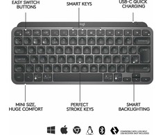 „Logitech MX Keys“ mini klaviatūra, juoda