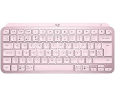Minimalistinė Belaidė Klaviatūra su apašvietimu Logitech MX Keys Mini, Rožinės spalvos, Šiaurės šalių (Qwerty) išdėstymas