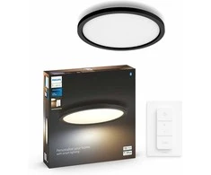Lubinis šviestuvas Lampa sufitowa Signify Philips Hue Baltas Amb. Aurelle Panelleuchte rund Schw inkl DS
