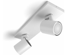 Lubinis šviestuvas Philips Hue Baltas Amb. Runner Spot 2 flg. Weiß 2x350lm inkl. Dimmschalter
