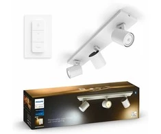 Lubinis šviestuvas Philips Hue Baltas Ambiance Runner Deckenleuchte baltas + Dimmschalter • 3er-Spot