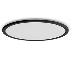 Lubinis šviestuvas Paviršinis LED šviestuvas PHILIPS SUPERSLIM, IP44, 18 W, 2700 K, 1500 lm, dimer., juodos sp., Ø29 cm