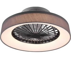 Lubinis šviestuvas Trio Farsund -LED-tuuletinvalaisin 47 cm, 30 W, harmaa