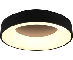 Lubinis šviestuvas Trio Girona -LED-plafondi, 45 cm, musta, 3100 lm, 3000 K, jungiklio reguliatorius