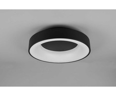 Lubinis šviestuvas Trio Girona -LED-plafondi, 45 cm, musta, 3100 lm, 3000 K, jungiklio reguliatorius