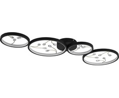 Lubinis šviestuvas Lubinis LED šviestuvas TRIO Groovy, 37W, 3000K, 4600lm, juodos/aukso sp., 95 x 6 x 40 cm