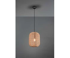 Lubinis šviestuvas Trio Runa -riippuvalaisin 35 cm, E27, mattamusta/sisal