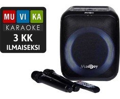 Madboy Audio ﻿MadBoy TOTAL S akkukäyttöinen karaokelaite langattomilla mikrofoneilla