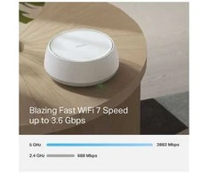 Maršrutizatorius TP-LINK | BE3600 viso namo tinklelio „Whole Home Mesh WiFi 7“ sistema (2 vnt. pakuotė) | Deco BE22 | 802.11ax | Ethernet LAN (RJ-45) jungtys 2 | Tinklo palaikymas: Taip | MU-MiMO: Ne | Nėra mobiliojo plačiajuosčio ryšio