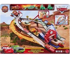 Mattel „Disney Cars“ – Radiator Springs lenktynių ir gelbėjimo gelbėjimo kelio lenktynių rinkinys su 4 žaisliniais automobiliais (JFL57)