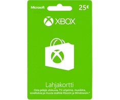 Microsoft XBOX / Windows dovanų kortelė 25 eurai, aktyvinimo kortelė