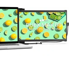 Monitorius Mobile Pixels Duex Max DS 14.1 (Juodas) FHD, 1080P IPS, Ultra Slim Nešiojamas kompiuteris