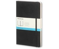 Užrašų knygutė Moleskine 13x21cm, taškuotais lapais, kietu viršeliu, juodos spalvos