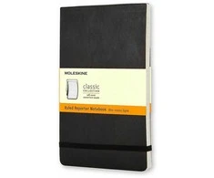 Moleskine Notepad MOLESKINE Reporter P, 9x14cm, su pamušalu, minkštu viršeliu, juoda