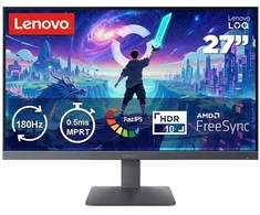 Monitorius Lenovo | LOQ 27Q-10 | 27 " | IPS | QHD | 16:9 | 180 Hz | 0.5/1/2/3/4 ms | 2560 x 1440 pikselių | 300 cd/m² | 2 | Pilkas