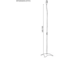 Mozi SS-01 garsiakalbių stovų pora grindims, juoda